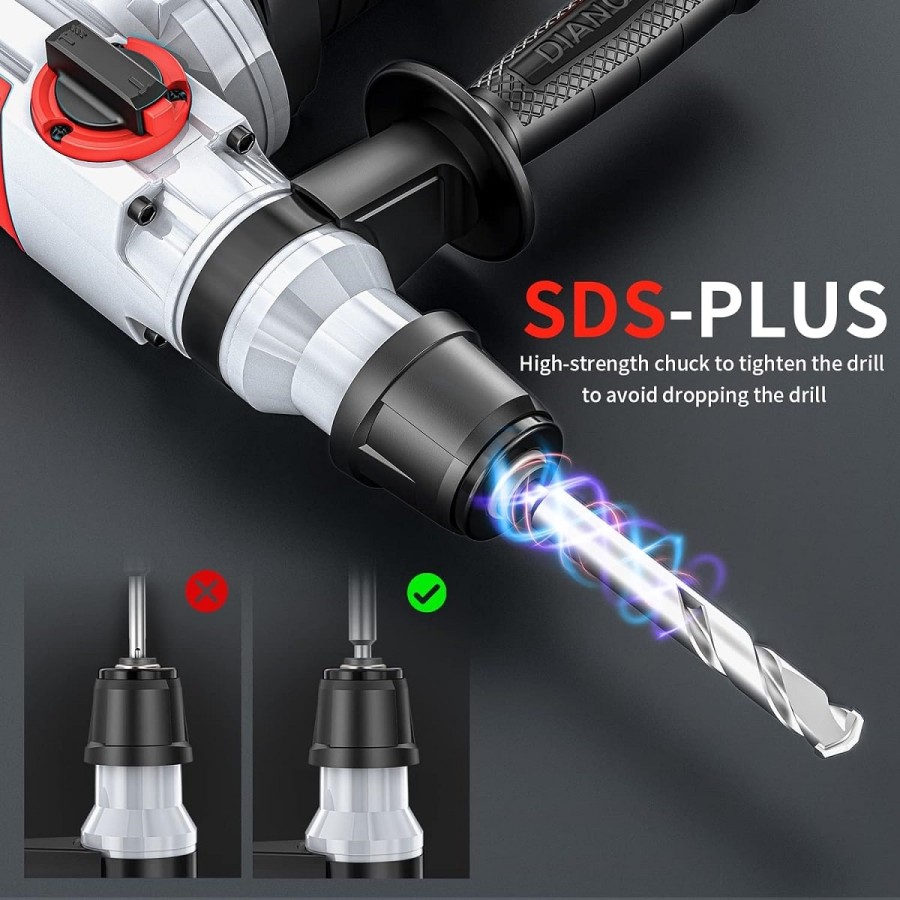 CRAFTMAX-Pneumatischer-Bohrhammer-SDS-Plus-1500W-4-in-1-Funktionen-Anti-Vibrationsgriff-2