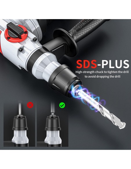 CRAFTMAX-Pneumatischer-Bohrhammer-SDS-Plus-1500W-4-in-1-Funktionen-Anti-Vibrationsgriff-2