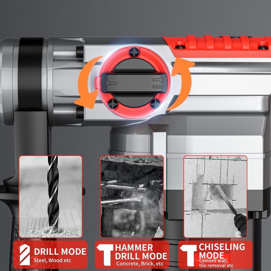 CRAFTMAX-Pneumatischer-Bohrhammer-SDS-Plus-1500W-4-in-1-Funktionen-Anti-Vibrationsgriff-6