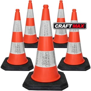 Verkehrsleitkegel-Verkehrshuetchen-Verkehrskegel-75cm-hohe-Pylonen-mit-Reflektor-2