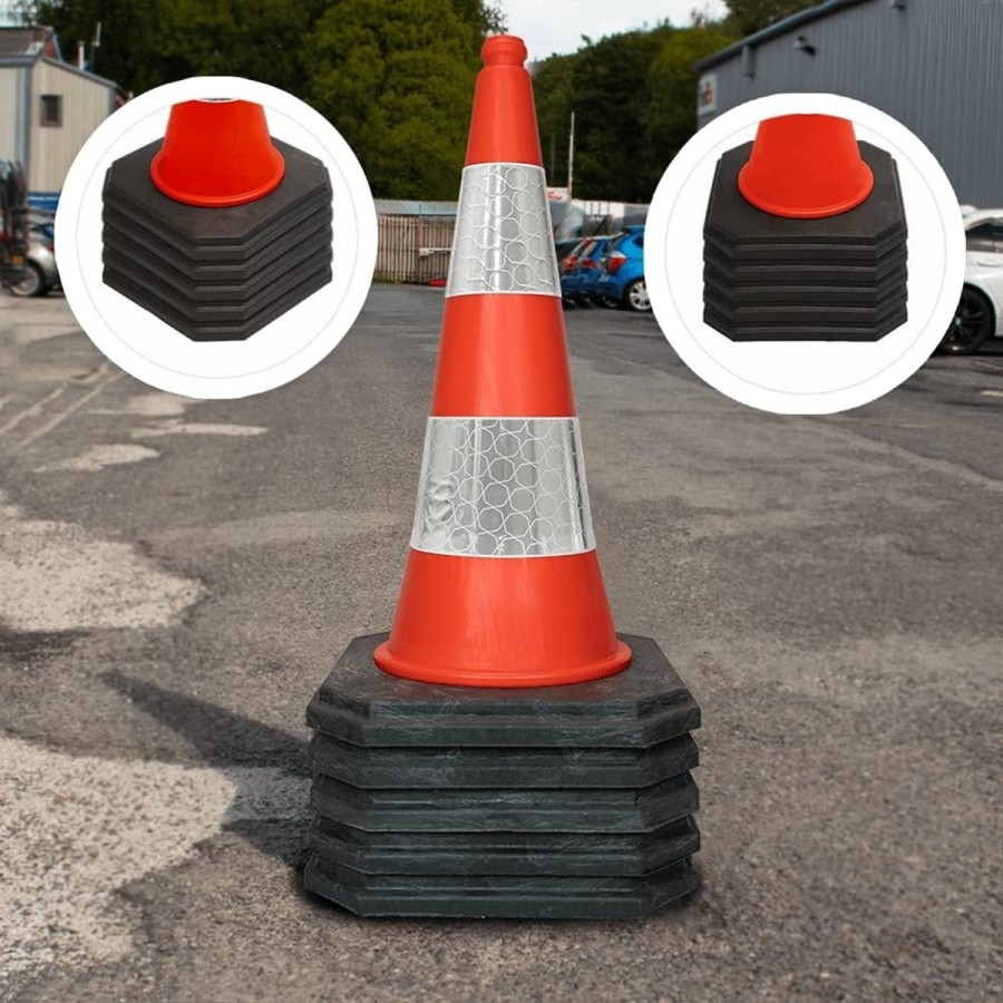 Verkehrsleitkegel-Verkehrshuetchen-Verkehrskegel-75cm-hohe-Pylonen-mit-Reflektor-3