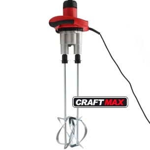 CRAFTMAX-Doppelruehrwerk-Mixer-2500Watt-fuer-Beton