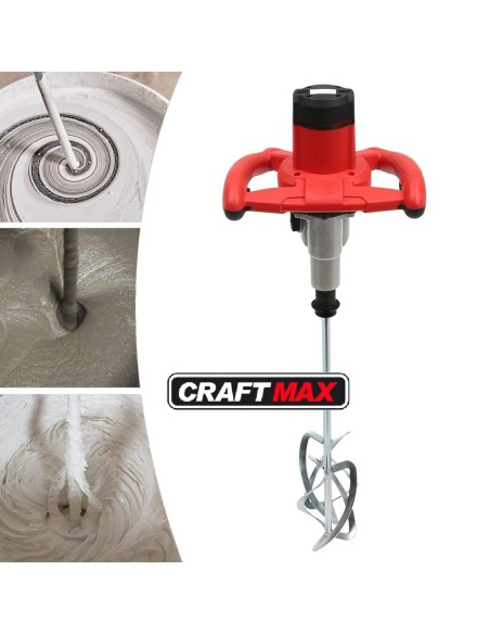 CRAFTMAX-Doppelruehrwerk-Mixer-2500Watt-fuer-Putz