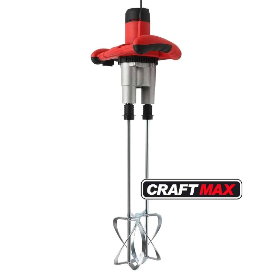 CRAFTMAX-Doppelruehrwerk-Mixer-2500Watt-fuer-Estrich