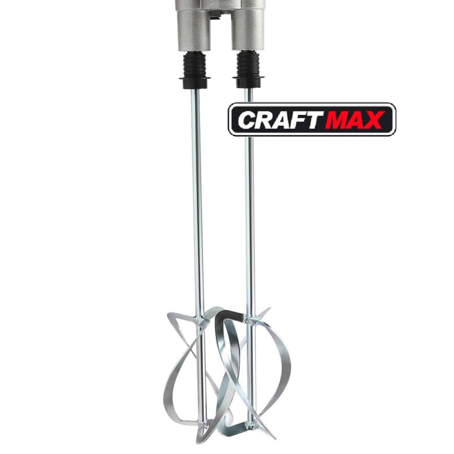 CRAFTMAX-Doppelruehrwerk-Mixer-2500Watt-fuer-Fliesenkleber