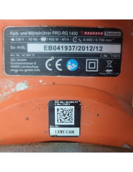 Toolson-Pro-RG-1400-Farb-Moertelruehrer-1400W-230V-Vorfuehrgeraet-1