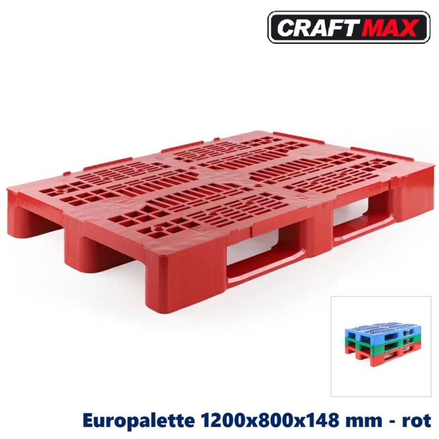 Europalette-Kunststoff-farbig-rot