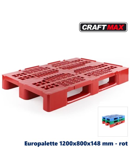 Europalette-Kunststoff-farbig-rot