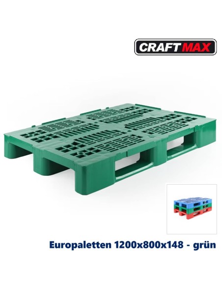 Europalette-Kunststoff-farbig-gruen
