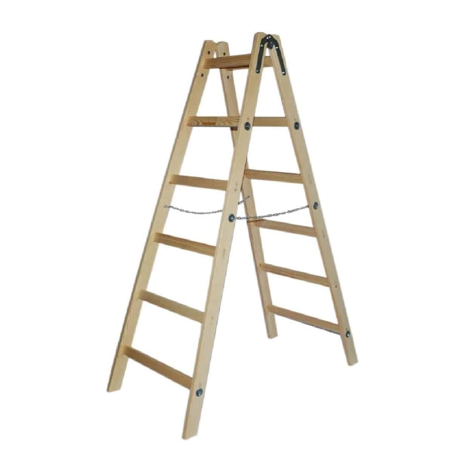 Doppelstufenleiter-Malerleiter-Holz-6-Sprossen
