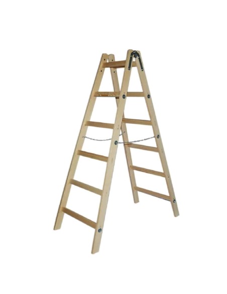 Doppelstufenleiter-Malerleiter-Holz-6-Sprossen