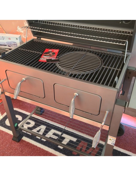 Mr.-Burns-Smoker-BBQ-Holzkohlegrill-Gartengrill-mit-Deckel-und-Ablagen-Grillflaeche-80x42-cm-3