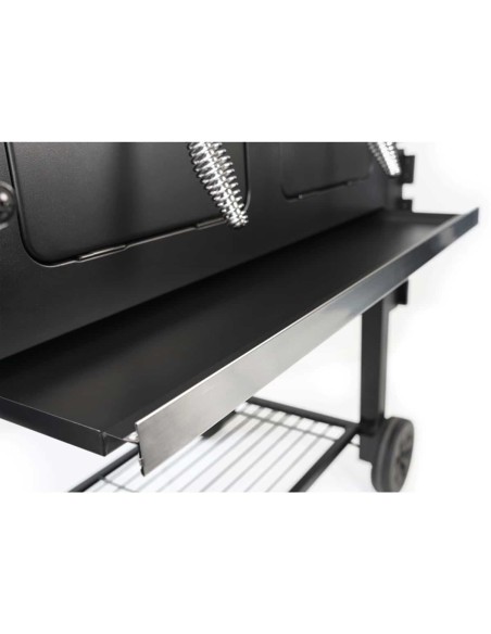 Mr.-Burns-Smoker-BBQ-Holzkohlegrill-Gartengrill-Deckel-Ablagen-Grillflaeche-80x42cm-5