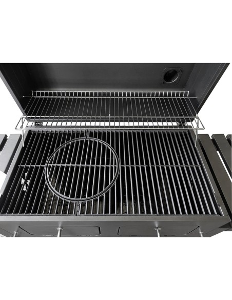 Mr.-Burns-Smoker-BBQ-Holzkohlegrill-Gartengrill-Deckel-Ablagen-Grillflaeche-80x42cm-9