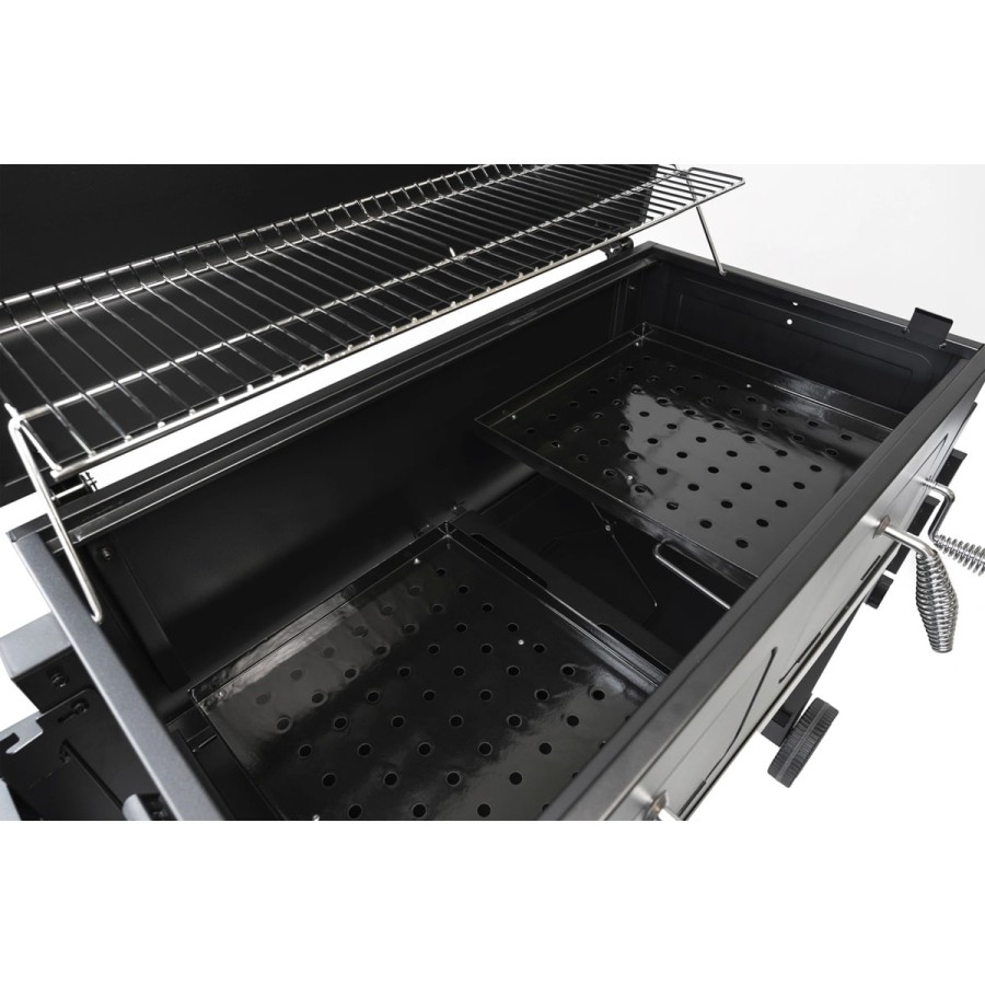 Mr.-Burns-Smoker-BBQ-Holzkohlegrill-Gartengrill-Deckel-Ablagen-Grillflaeche-80x42cm-6