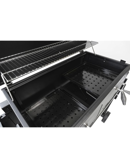 Mr.-Burns-Smoker-BBQ-Holzkohlegrill-Gartengrill-Deckel-Ablagen-Grillflaeche-80x42cm-6