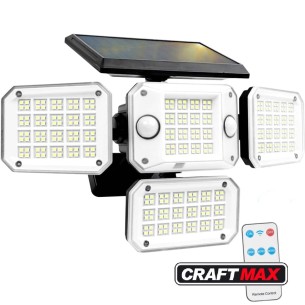Solarlampe-mit-4-schwenkbaren-LED-Koepfen-Bewegungsmelder-Fernbedienung-fuer-Haus-Hof-Garten-Garage-1