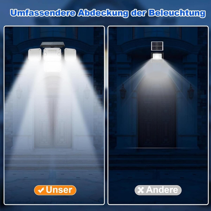 Solarlampe-mit-4-schwenkbaren-LED-Koepfen-Bewegungsmelder-Fernbedienung-fuer-Haus-Hof-Garten-Garage-4
