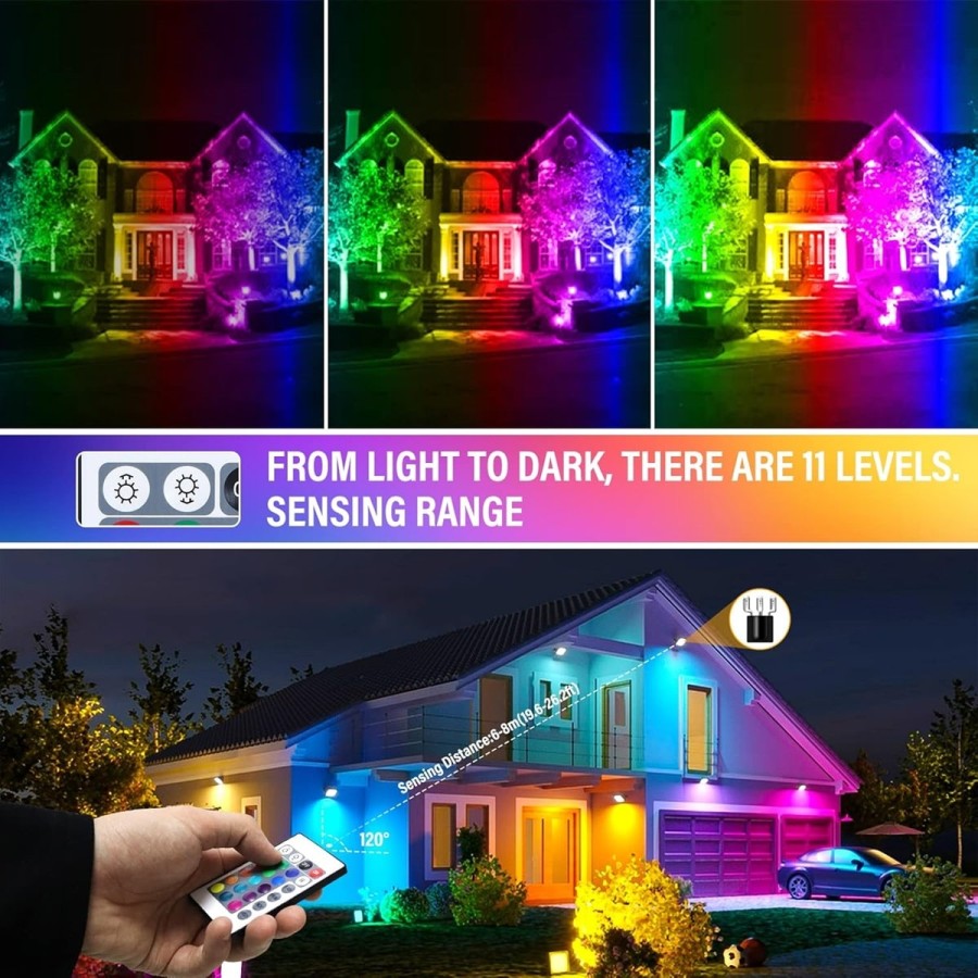 LED-Fluter-50W-RGBW-Farbwechsel-16-Farben-4-Modi-Fernbedienung-dimmbar-mit-Stecker-fuer-innen-aussen-4