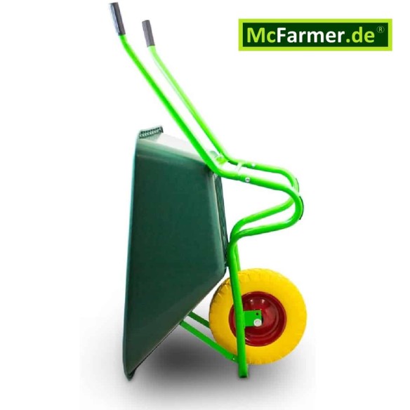 McFARMER-Gartenschubkarre-100-L-gruene-PP-Mulde-pannenfreies-PU-Rad-250kg-3