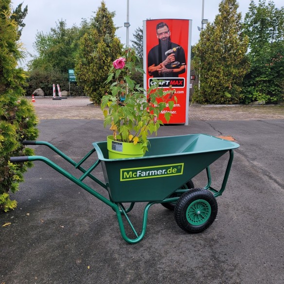 McFARMER-Doppelrad-Profi-Schubkarre-Luftbereift-130-L