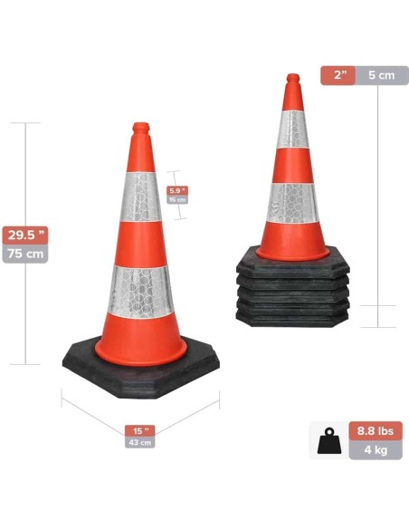 Verkehrsleitkegel-Verkehrshuetchen-Verkehrskegel-75cm-hohe-Pylonen-mit-Reflektor-3