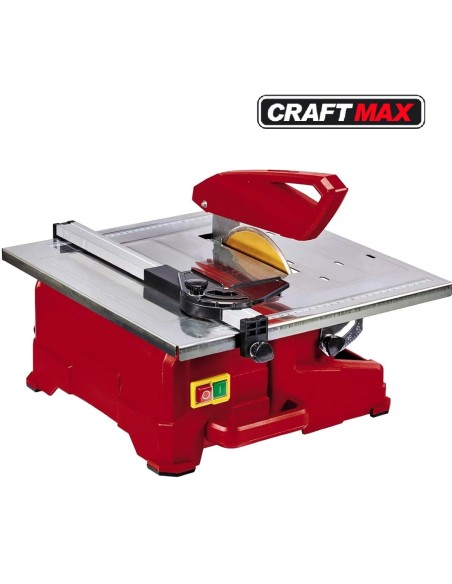 CRAFTMAX-Fliesenschneidmaschine-elektrisch-neigbarer-Edelstahltisch-mit-Winkelskala-verstellbarer-Winkelanschlag-Parallelanschla