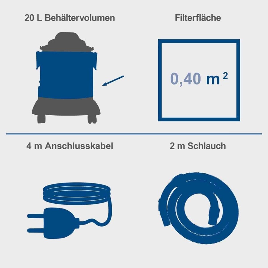Nass-und-Trockensauger-1200W-20L-Werkstatt-Handwerk-5