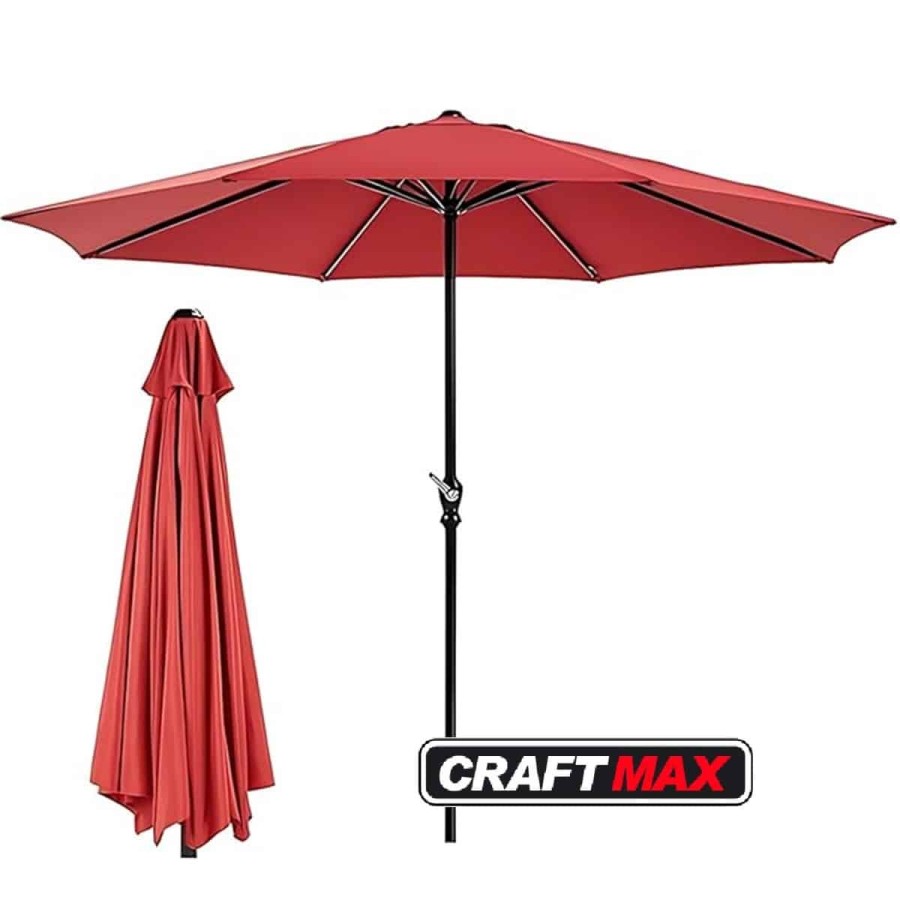 CRAFTMAX-Sonnenschirm-280cm-rot