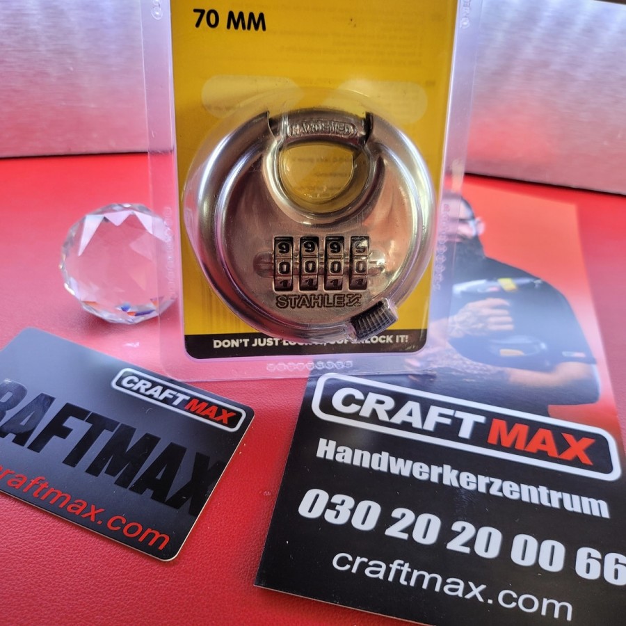 CRAFTMAX-DISCUS-Vorhaengeschloss-Zahlenschloss-Edelstahl-gehaertet-–-7-x-7-x-24-cm-1