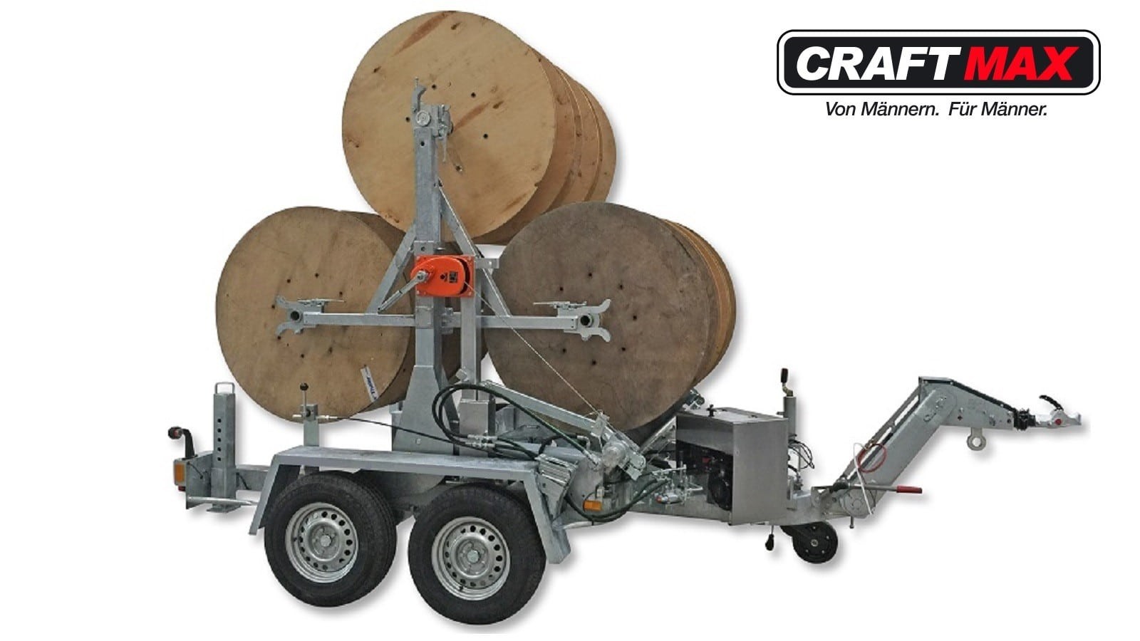 CRAFTMAX-Kabeltrommelransporter-Verlegeanhaenger-3.500Kg-1