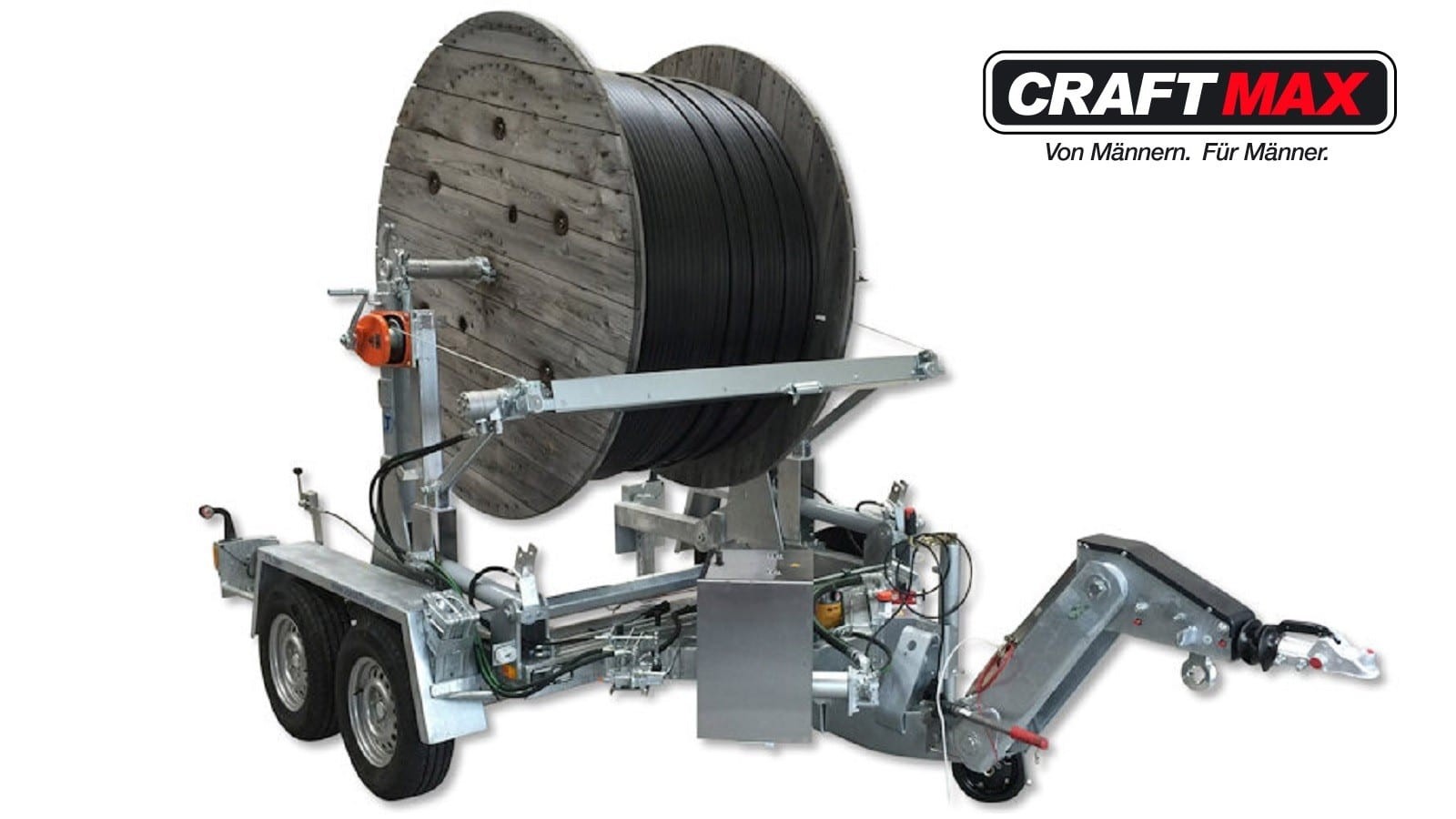 CRAFTMAX-Kabeltrommelransport-und-Verlegeanhaenger-3.500Kg-1