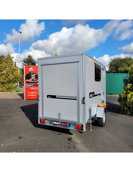 CRAFTMAX-OffRoad-Camping-Anhaenger-1300kg-Einachs-3.00x1.50x1.80m-mit-Klappe-nach-oben-Fenster-Tuer-100kmh-4