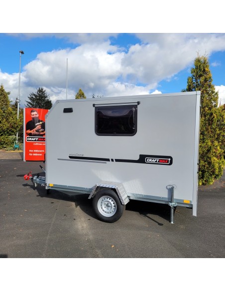 CRAFTMAX-OffRoad-Camping-Anhaenger-1300kg-Einachs-3.00x1.50x1.80m-mit-Klappe-nach-oben-Fenster-Tuer-100kmh-22