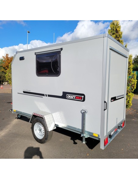 CRAFTMAX-OffRoad-Camping-Anhaenger-1300kg-Einachs-3.00x1.50x1.80m-mit-Klappe-nach-oben-Fenster-Tuer-100kmh-23