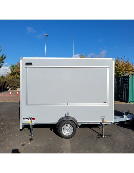 CRAFTMAX-Verkaufsanhaenger-Foodtruck-1300-3.00x1.80x2.00m-Thermo-Sandwichpanele-mit-seitlicher-Verkaufsklappe-Stuetzen-Steckdose