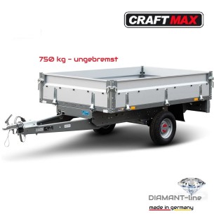 CRAFTMAX-Diamant-line-750kg-Pritsche-Einachser-ungebremst-210x128x35cm