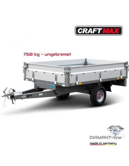 CRAFTMAX-Diamant-line-750kg-Pritsche-Einachser-ungebremst-210x128x35cm