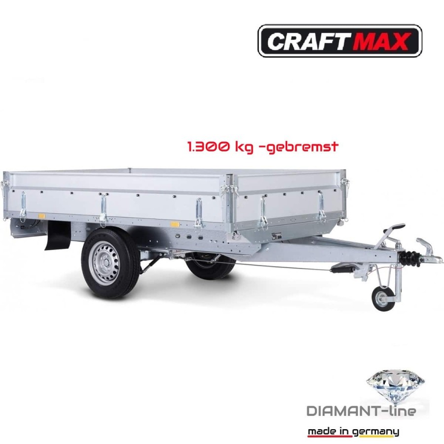 CRAFTMAX-Diamant-line-1300kg-Pritsche-Einachser-gebremst-251x128x35cm