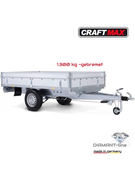 CRAFTMAX-Diamant-line-1300kg-Pritsche-Einachser-gebremst-251x128x35cm
