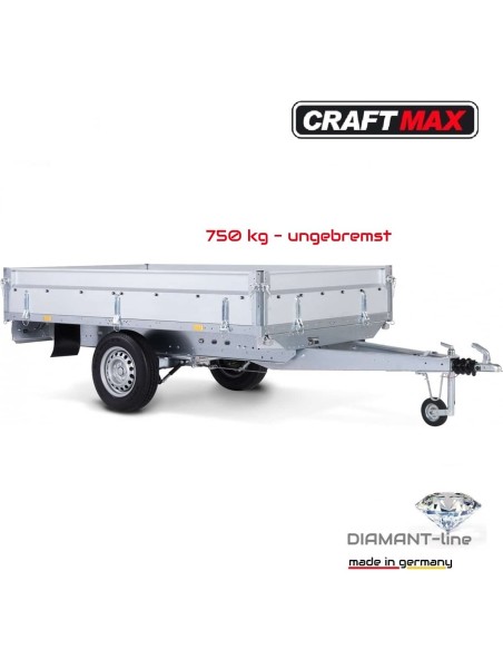 CRAFTMAX-Diamant-line-750kg-Pritsche-Einachser-ungebremst-251x128x35cm