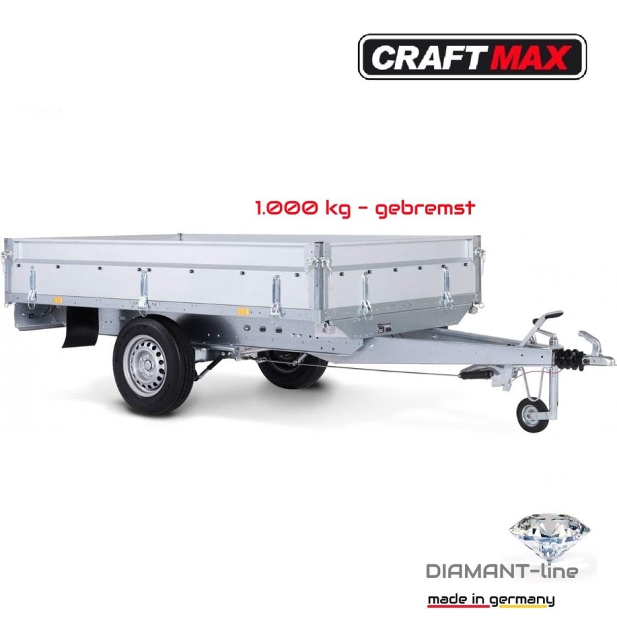 CRAFTMAX-Diamant-line-1000kg-Pritsche-Einachser-gebremst-210x128x35cm