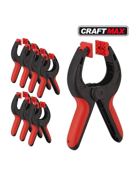 Klemmzwingen-7cm-Spannweite-13kg-Spannkraft-rutschfeste-Griffe-rotierbare-Klemmbacken