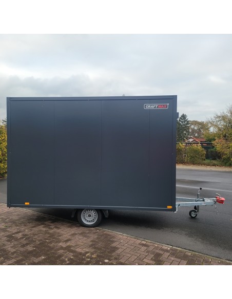 CRAFTMAX-Bauwagen-750-Thermo-Sandwichpanele-3.45×1.98×2.20m-ungebremst-Fenster-Tuer-Sitzgarnitur-Stuetzen-Heizung-Steckdosen-11