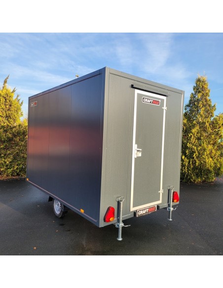 CRAFTMAX-Bauwagen-750-Thermo-Sandwichpanele-3.45×1.98×2.20m-ungebremst-Fenster-Tuer-Sitzgarnitur-Stuetzen-Heizung-Steckdosen-6