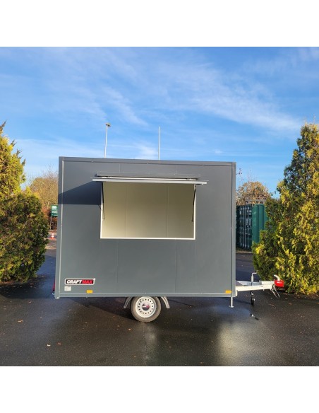 CRAFTMAX-Verkaufsanhaenger-750KG-2.97×1.95×2.18m-Thermo-Sandwichpanele-mit-seitlicher-Verkaufsklappe-Stuetzen-1