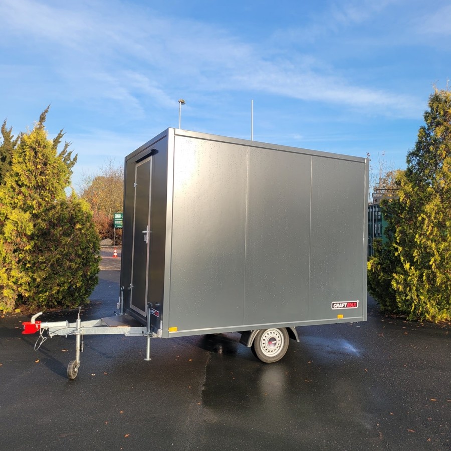 CRAFTMAX-Verkaufsanhaenger-750KG-2.97×1.95×2.18m-Thermo-Sandwichpanele-mit-seitlicher-Verkaufsklappe-Stuetzen-4