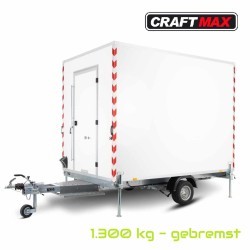 CRAFTMAX-Bauwagen-PKW-Anhaenger-1300kg-gebremst-Tuer-Fenster