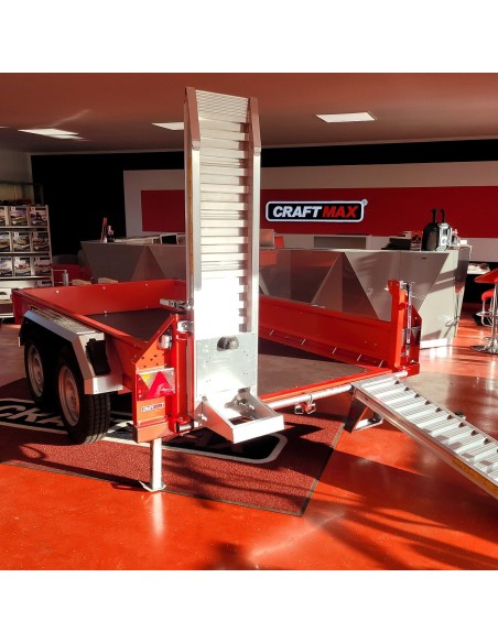 CRAFTMAX-MEGA-Baumaschinentransporter-3000Kg-Schaufelauflage-schwenkbaren-Auffahrrampen-2730kg-Nutzlast-17