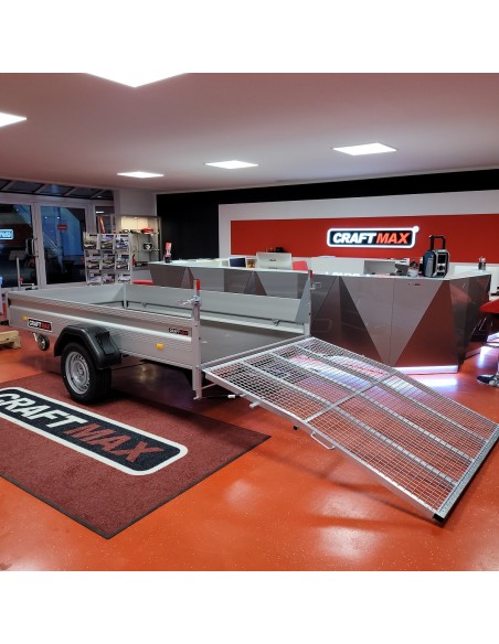 CRAFTMAX-KLAPPFIX-Kastenanhaenger-1300-Kg-ALU-Bordwaende-Stahlgitterheckklappe-Auffahrrampe-3000x1550x350mm-7